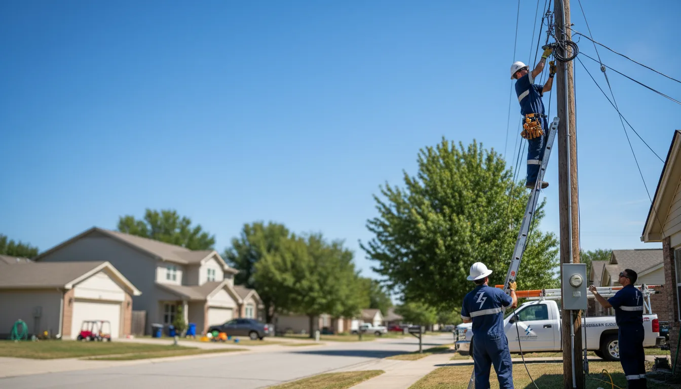 Residential electrician providing installation services in Taylor, ND